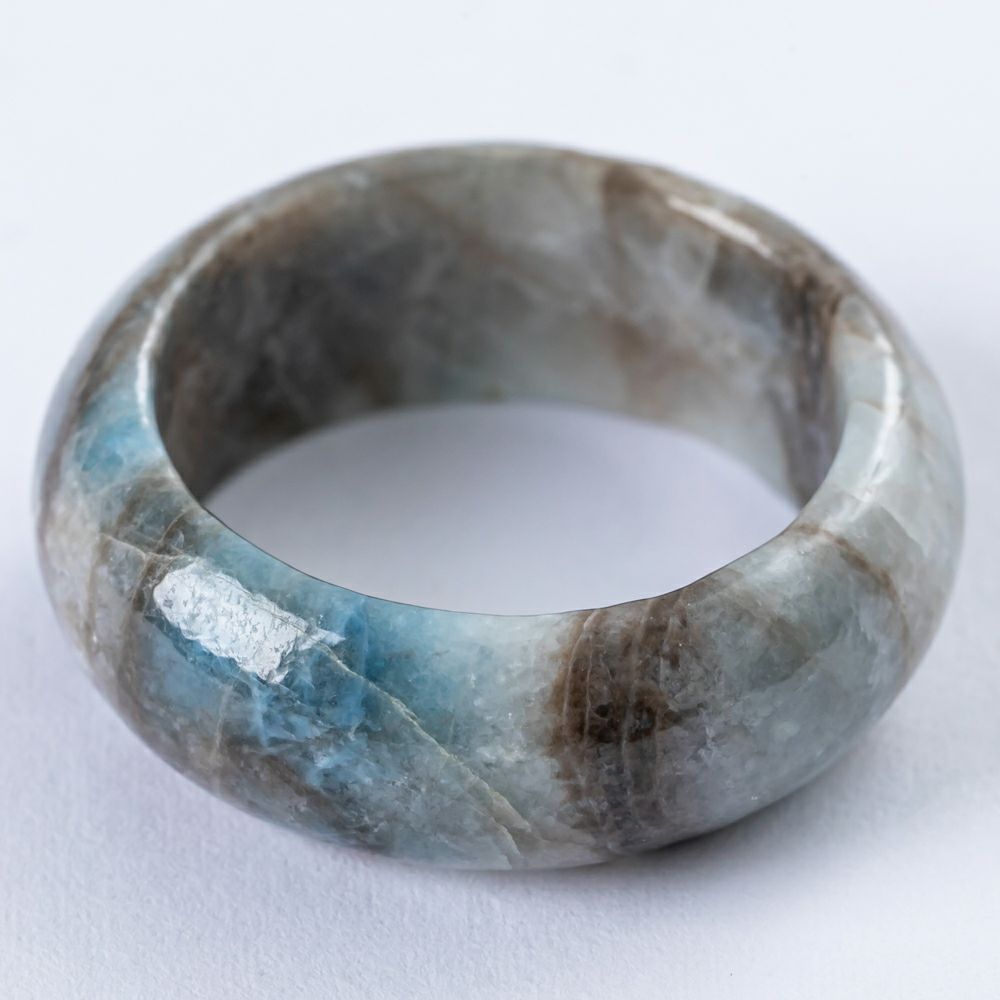 糸魚川翡翠 入コン沢 青 6ミリ リング 指輪 送料無料 指輪／青色（入コン