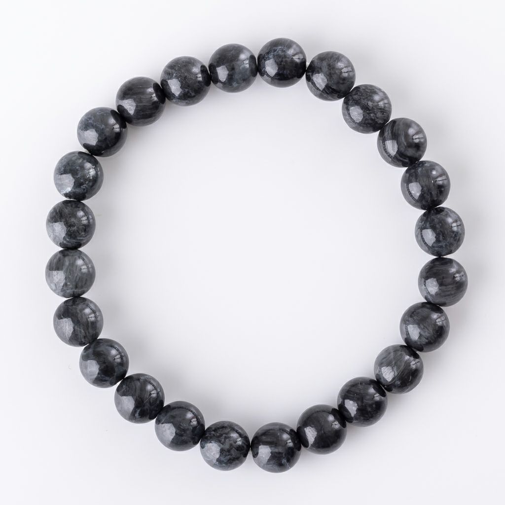 16cmサイズ・8mm玉・プレミアム・艶美麗】（プレミアム黒色ヒスイ