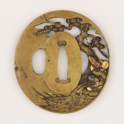 蔵出し 鍔透かし彫り 刀掛け 四振掛 鍔 桜透かし鍔 刺客｜【公式】模造