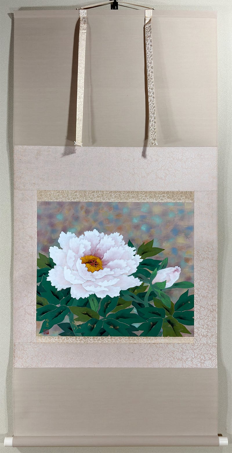 ♥安藤栄年 日本画 山水画 掛け軸 掛軸 骨董 古玩 山水画 掛軸 日本画