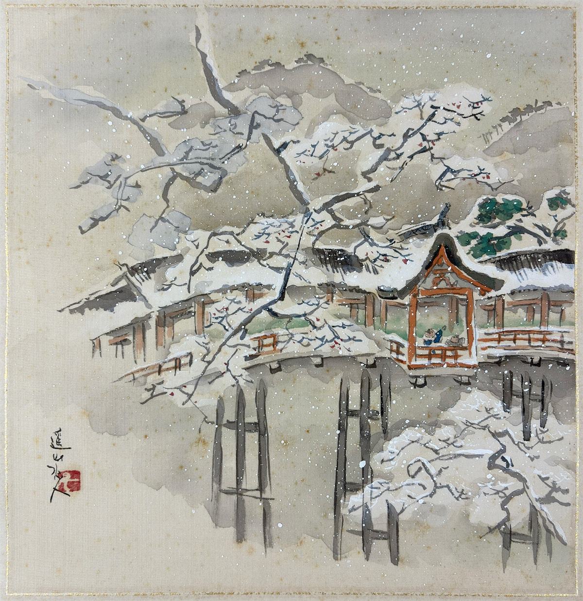 通天橋春雪｜新・古美術 高美堂（こうびどう）｜掛軸販売・通販・買取