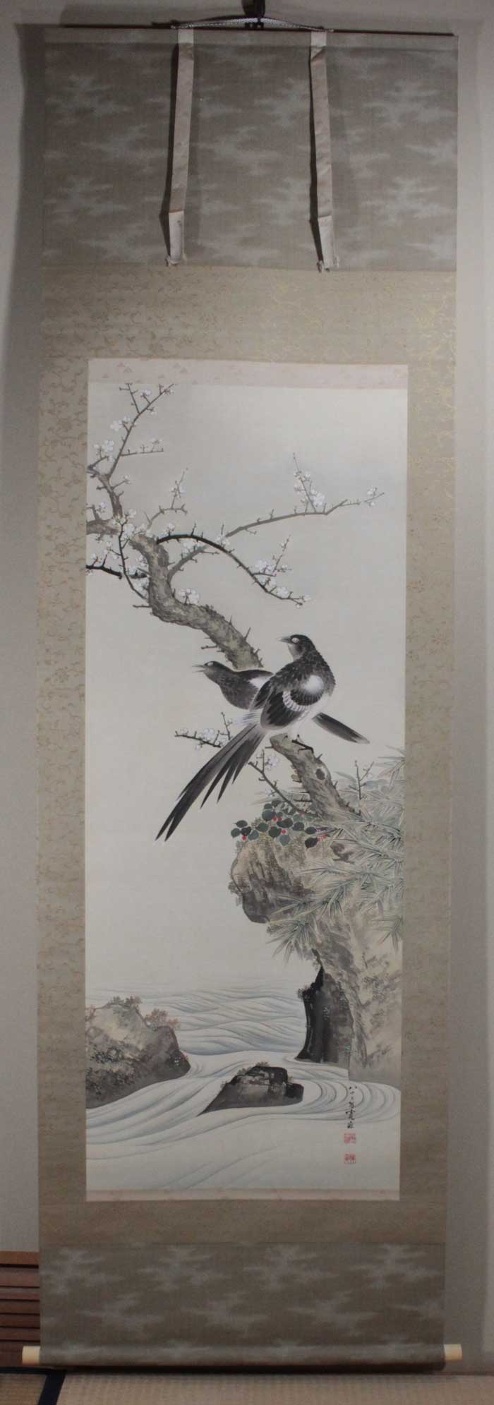 梅花喜鵲（ばいかきじゃく）かささぎ｜新・古美術 高美堂（こうびどう