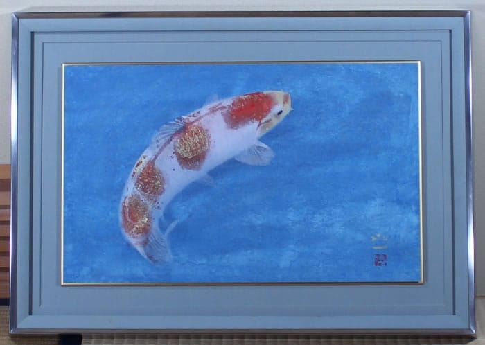 雅泉 鯉① 日本画 掛け軸 雅泉 鯉① 日本画 掛け軸 雅泉作 鯉 掛け軸