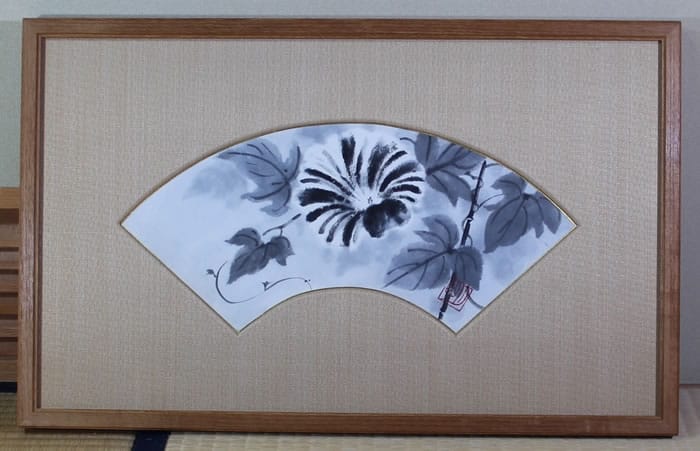 桔梗に蝶図】榊原苔山 2556 キキョウにチョウ 掛け軸 肉筆 【公式通販】