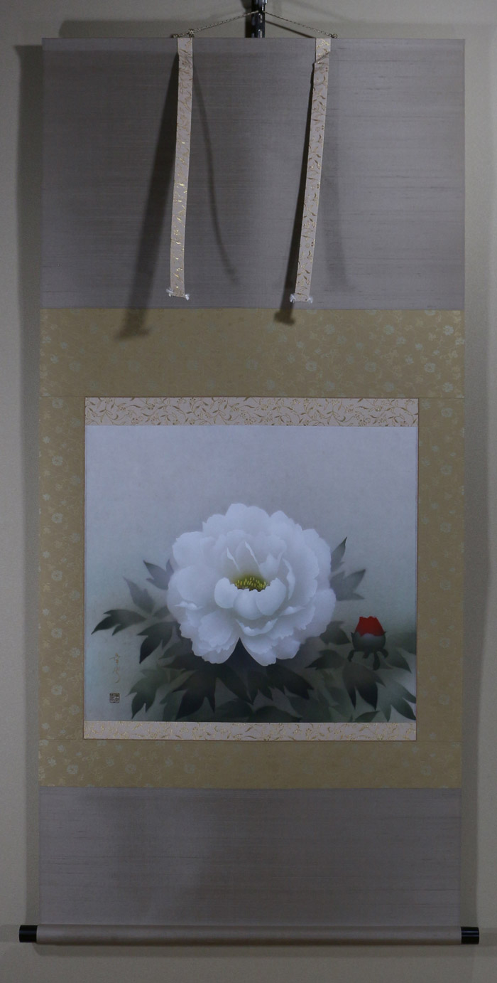 掛軸 高峰秀海 高枕笑浮世 共箱 書 5-6 掛軸 高峰秀海 高枕笑浮世 共箱