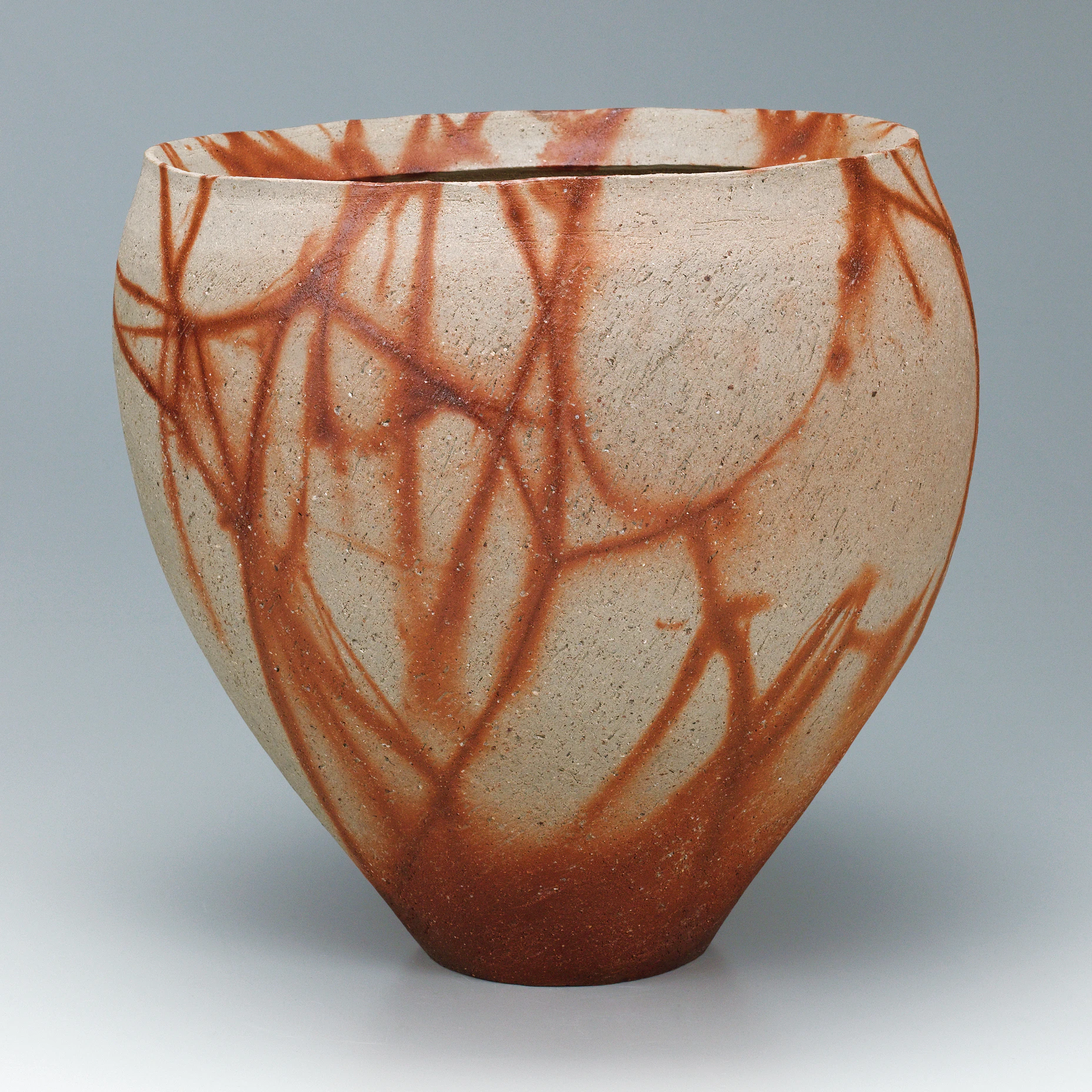 備前緋襷広口花器(佐藤 正徳)｜ギャラリージャパン