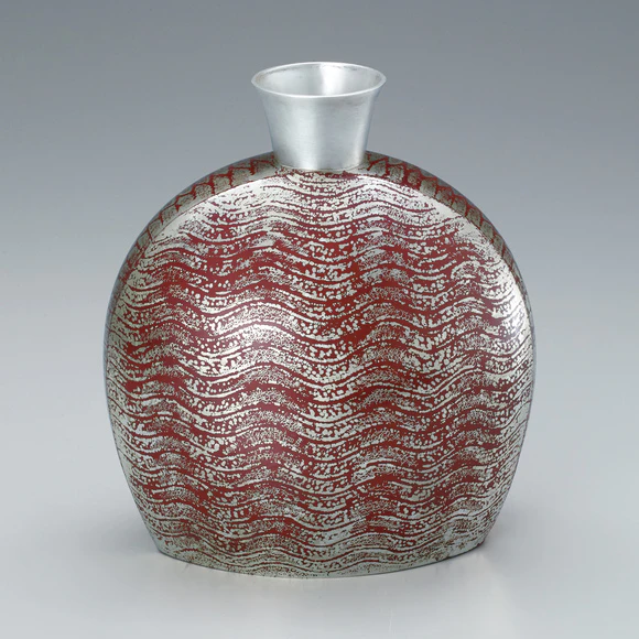 鍛黄銅銀彩壺「翠」(山田 藍)｜ギャラリージャパン