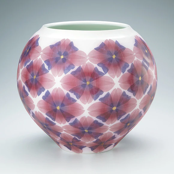 和紙染刳抜陶筥(江口 勝美)｜ギャラリージャパン