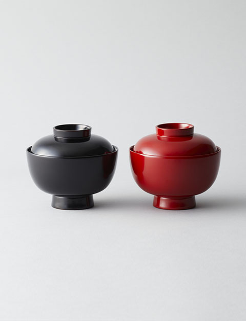 秋田川連漆器 天然木 伝統工芸 菓子皿 朱漆塗り 木製漆器 台輪線文様