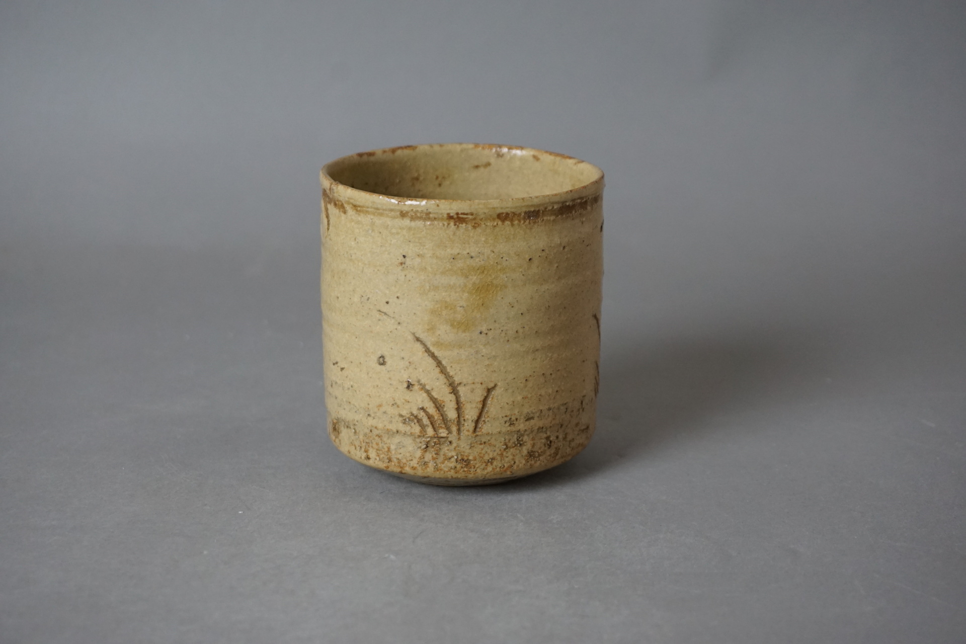 黄瀬戸 筒茶碗】 淡々斎 箱: Journal of FUJII KOUNDO