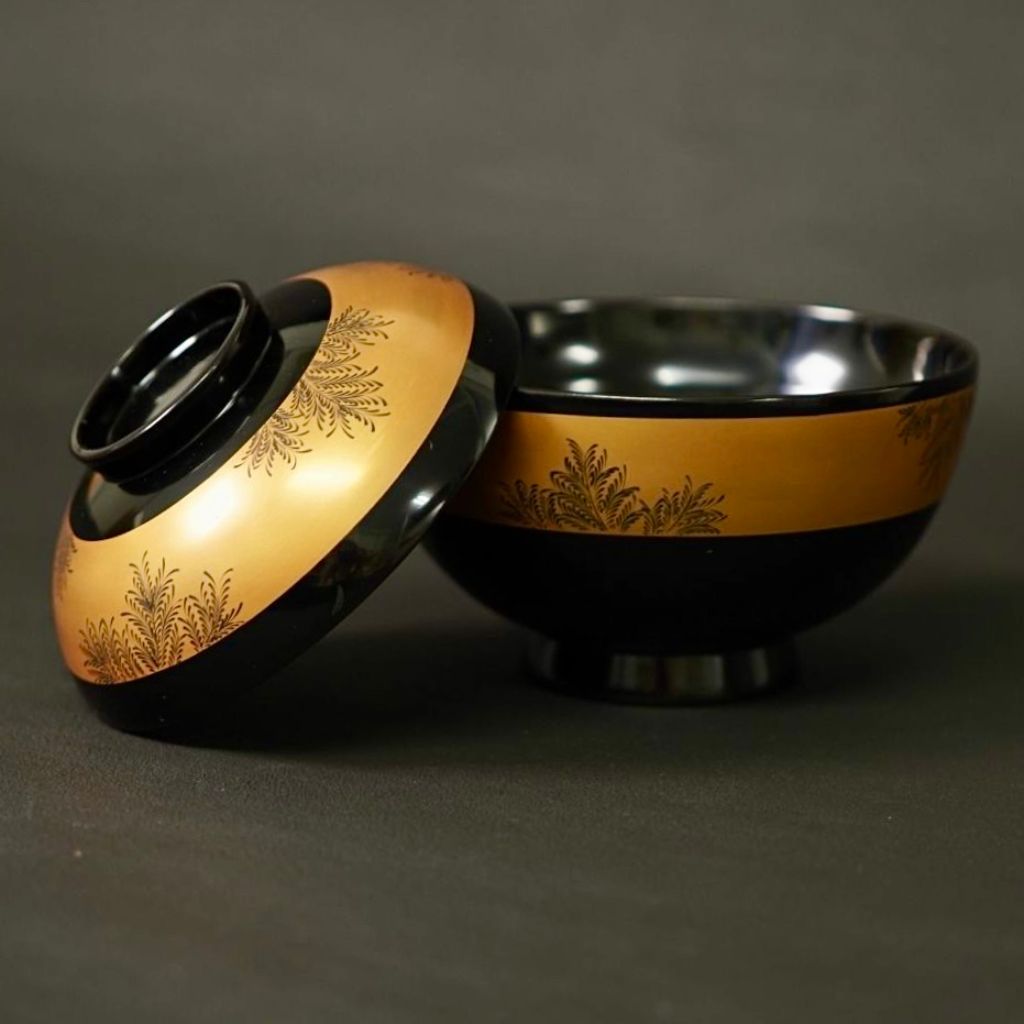 輪島 沈金 吸物椀 – 漆器 高翆