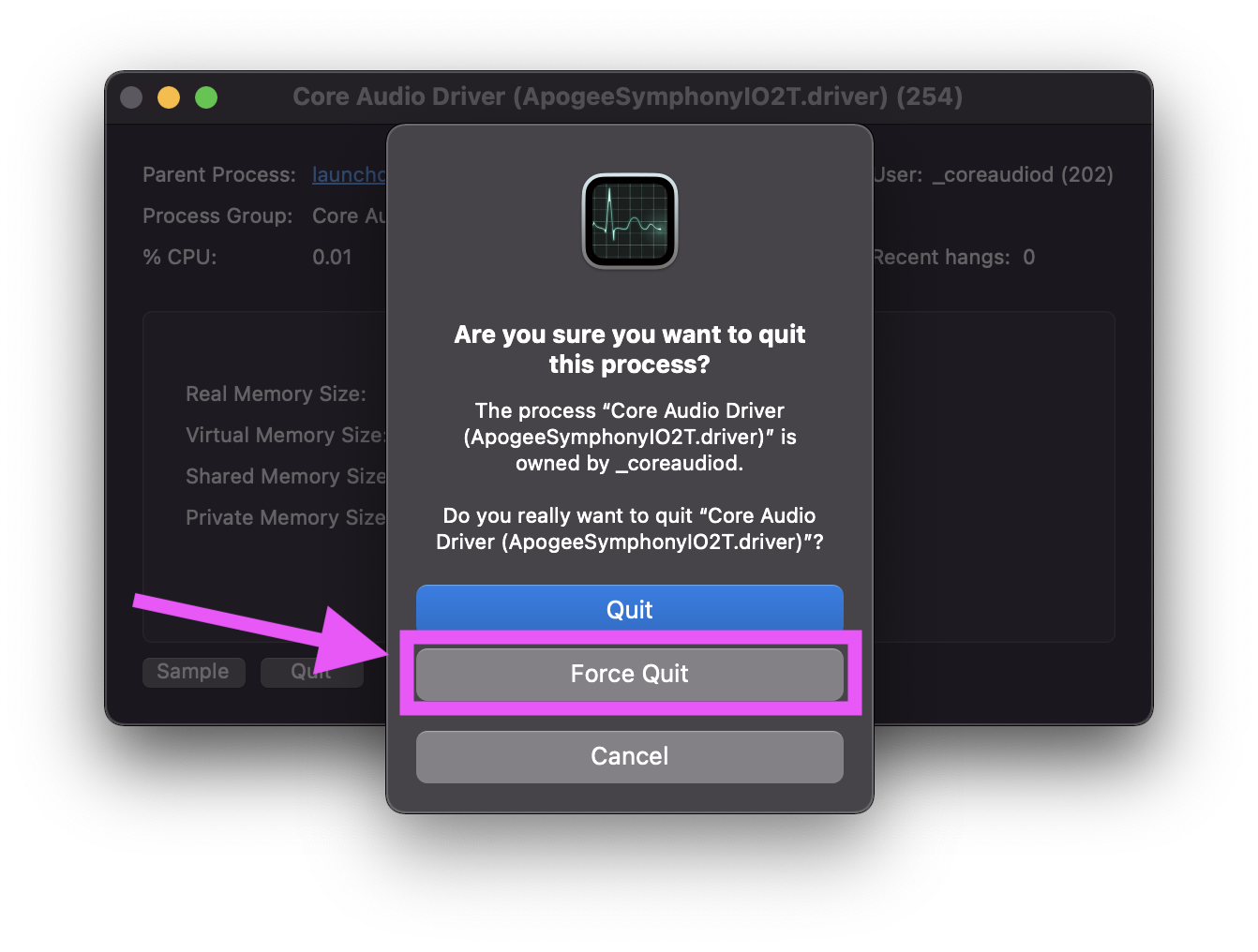 Apogee Quartet ※操作不具合あり Apogee Symphony Desktopをリセットする
