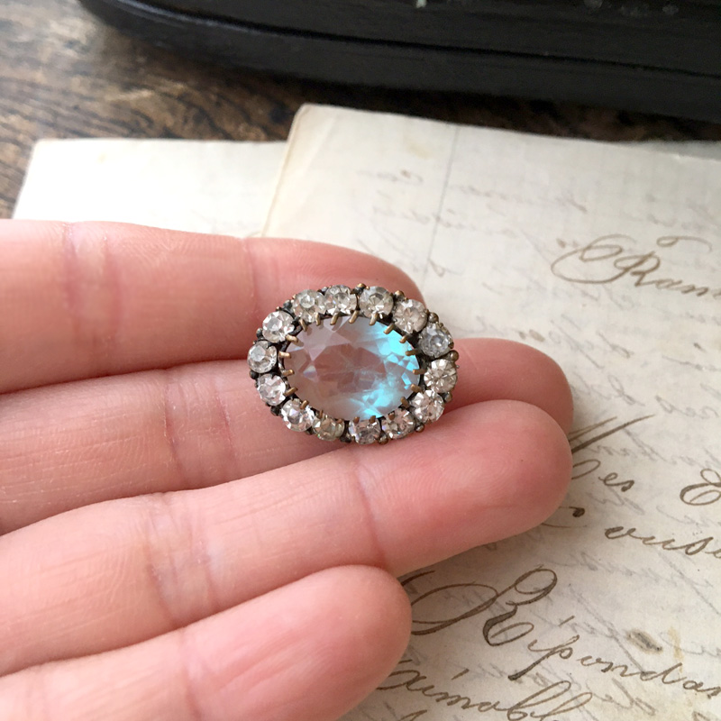 サフィレットのオーバルブローチ - アンティーク k-nuts