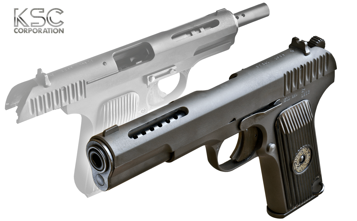 トイガン KSC TT33 KSC「TT33 type54 Xcomp HW 木グリ付GBBハンドガン