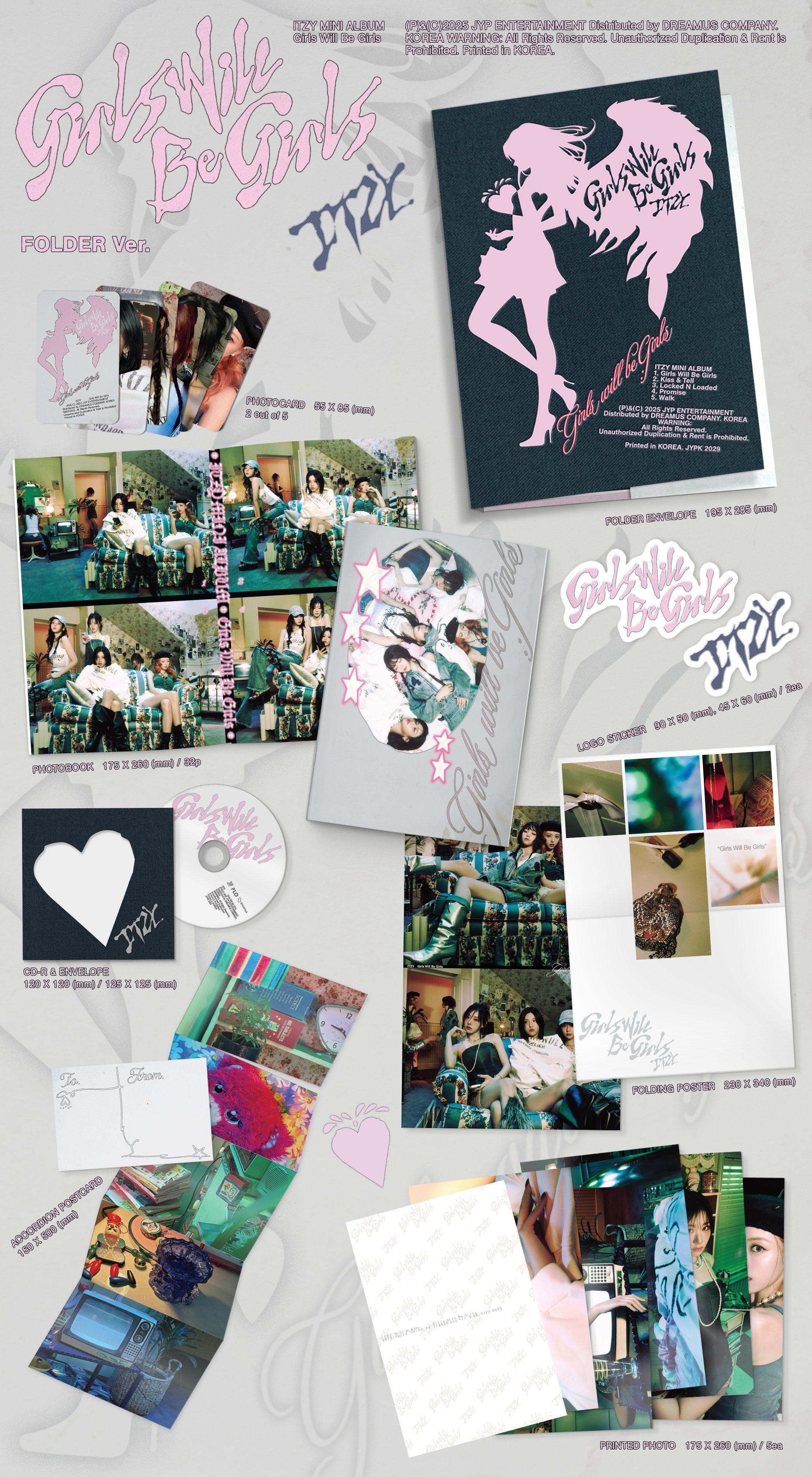 itzy Girls Will Be Girls リア 直筆サイン チェキ itzy Girls Will Be