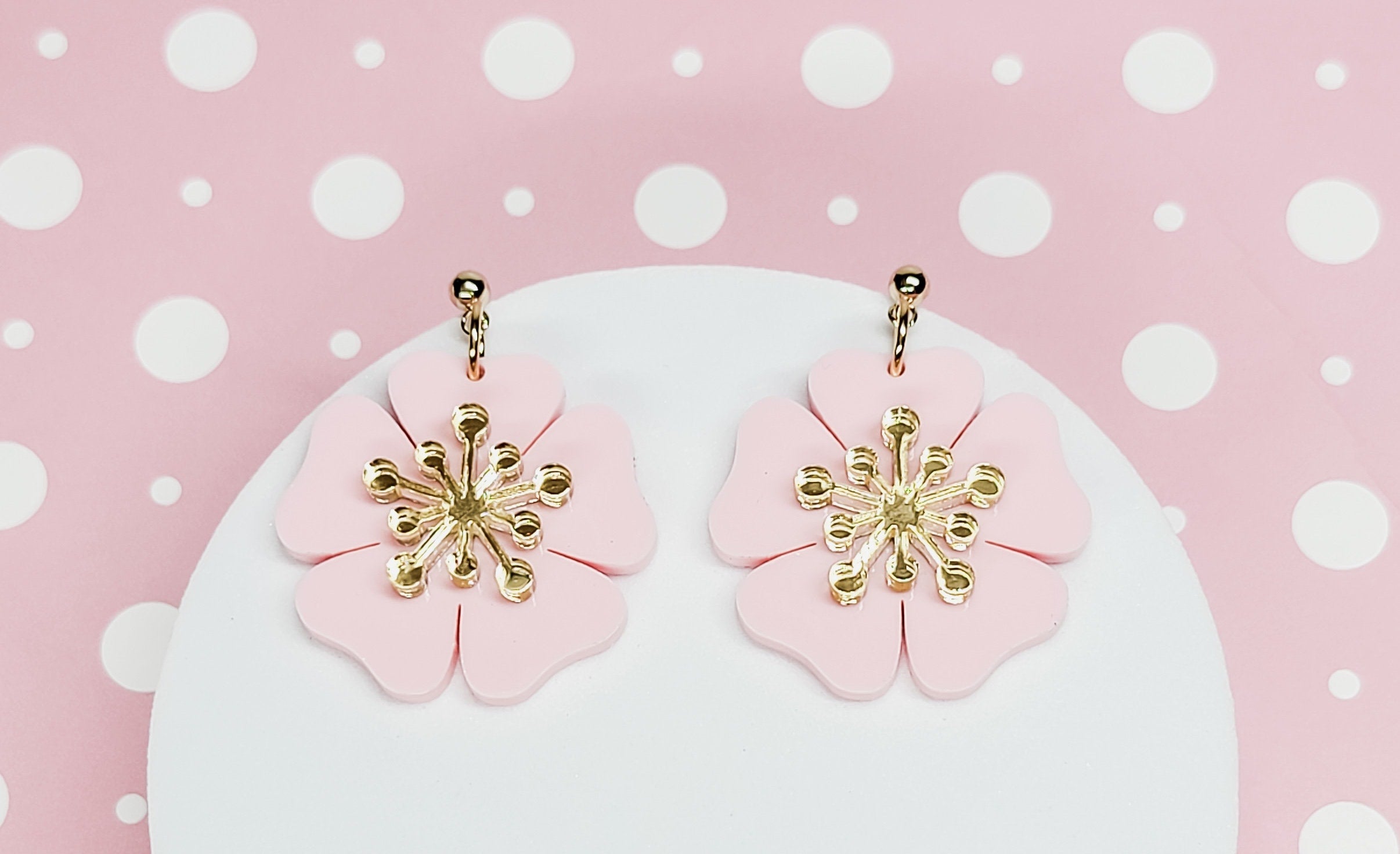 Flower Acrylic Earrings – Krafts By Kassy