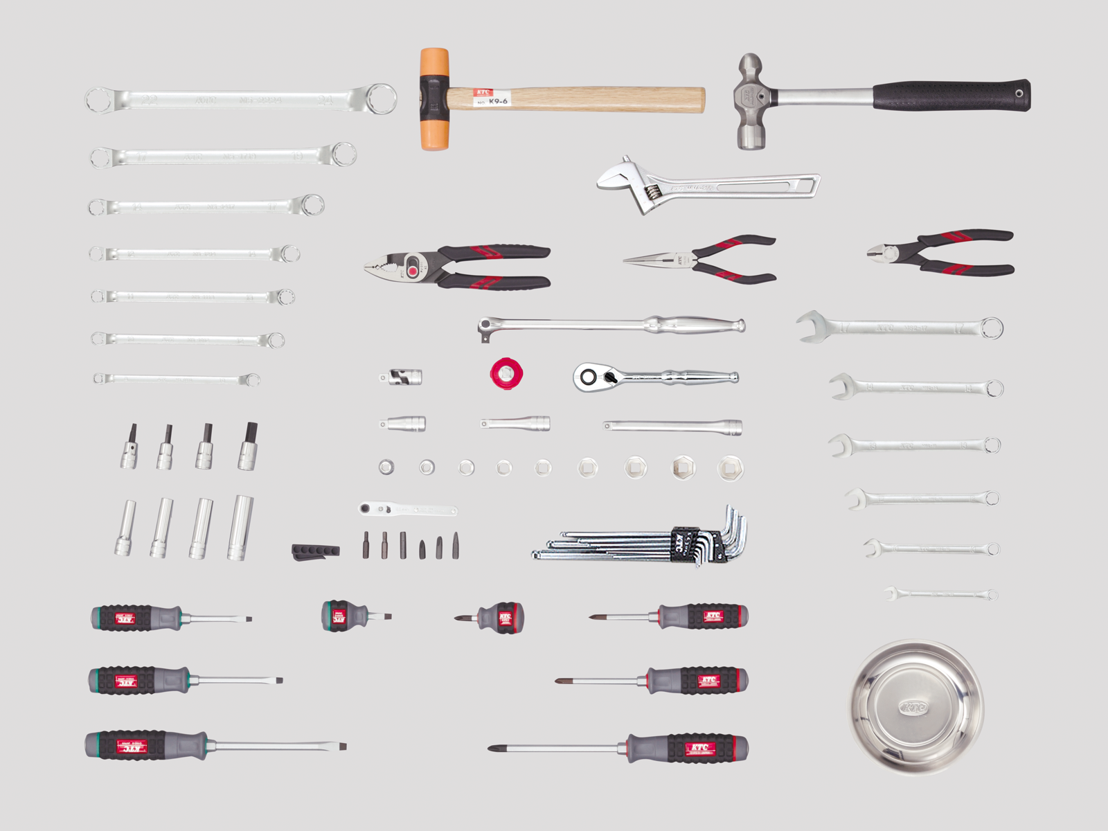 9.5sq.工具セット（チェスト＋ローラーキャビネットタイプ）[68点