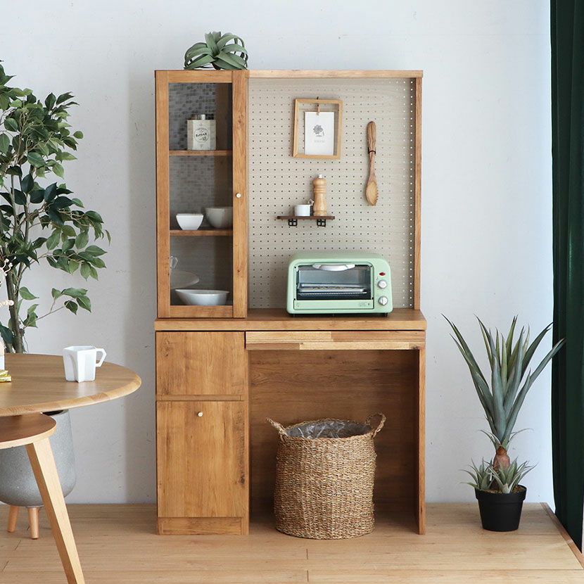 karimoku オールド カリモク キャビネット 木製 サイドボード ガラス扉付