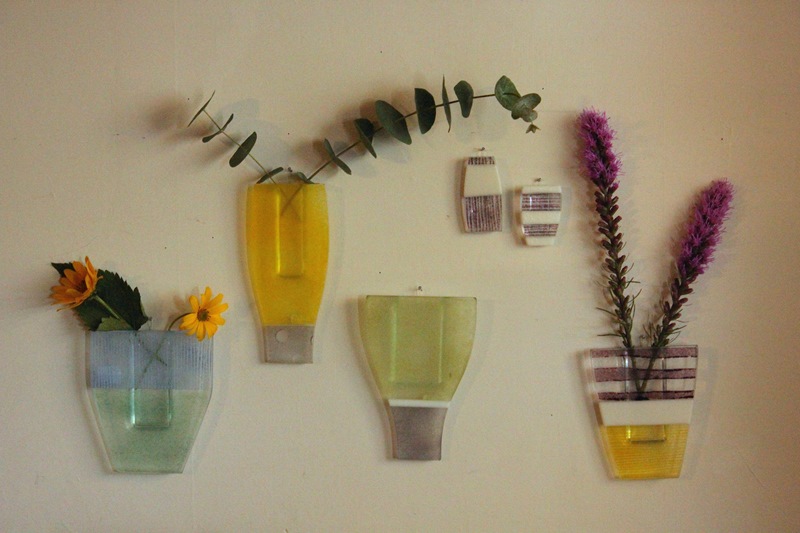 大清時代の壁掛け花入れ器