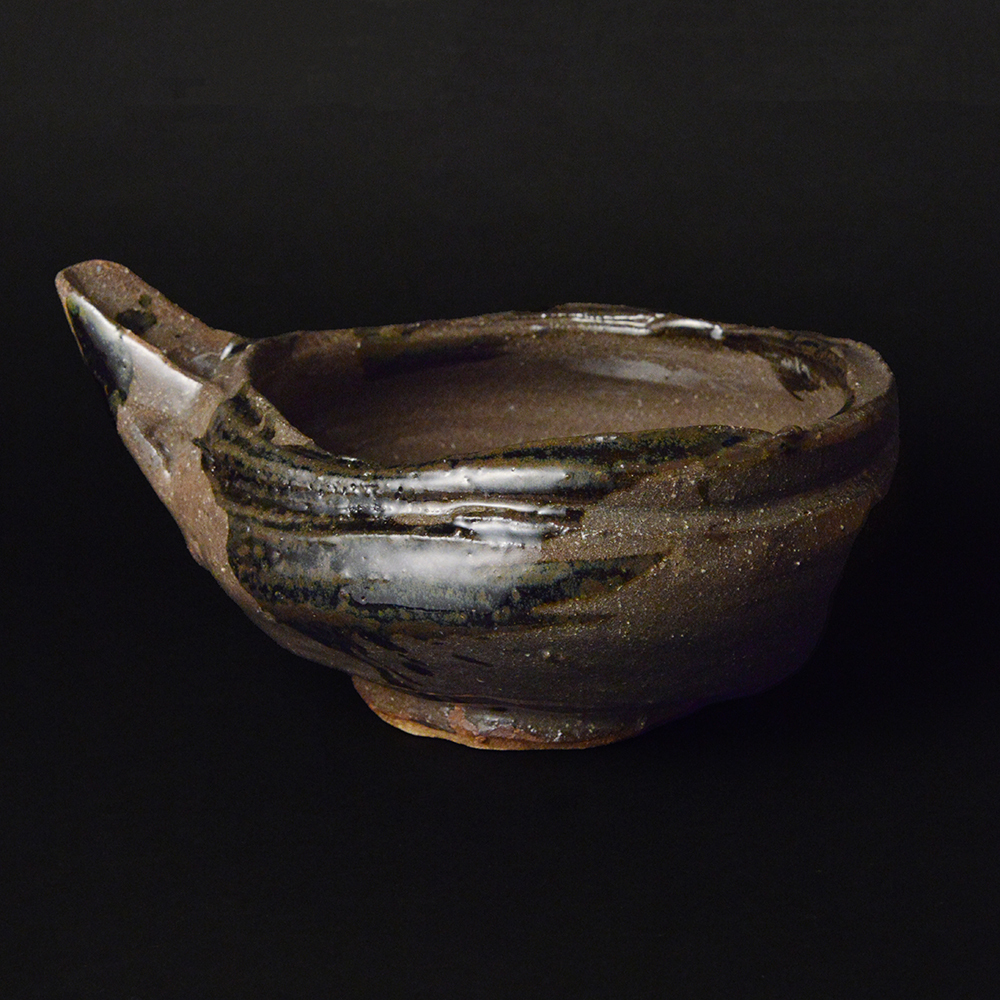 唐津焼き巨匠 田中佐次郎作品円相 絵唐津8.5×7.5口径6高