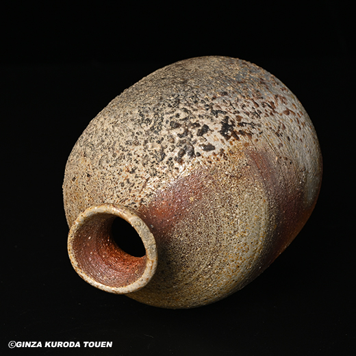 岡山県重要無形文化財 浦上善次 備前焼 徳利 共箱共布栞 とっくり