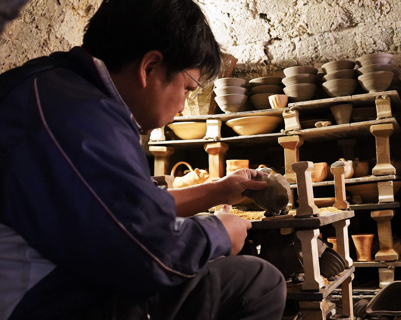 備前焼 古備前 備前森製 白備前 布袋伏せ香炉 D R7150 備前焼 古備前