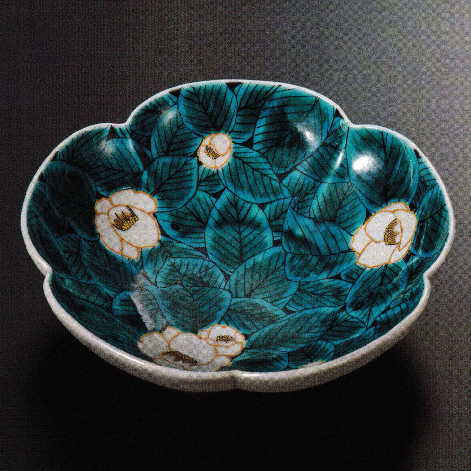 JAPAN】九谷焼 作家作品 谷敷正人 雅彩双鶴紋 香炉 JAPAN】九谷焼 作家