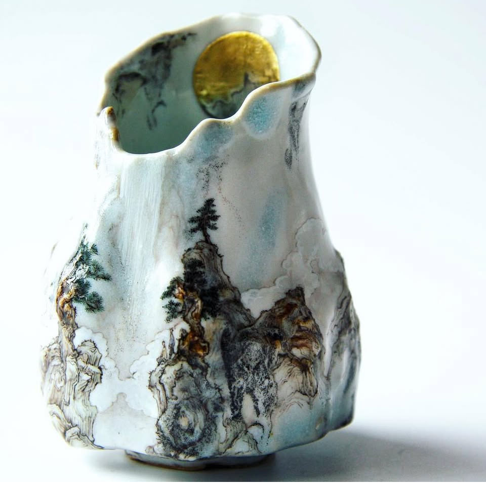 牟田 陽日 むた ようか 九谷焼 蓋物 牟田 陽日 むた ようか 九谷焼