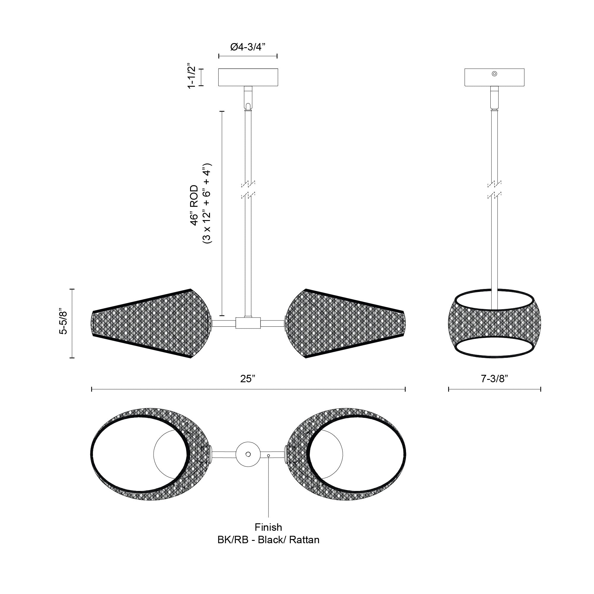 Lanai 2 Head Pendant – Kuzco Lighting