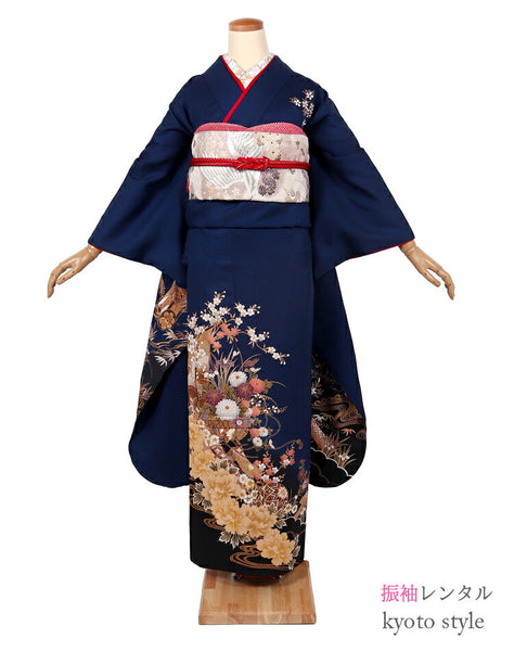 KL2708 振袖 身丈168.5cm 正絹 着物 成人式 トールサイズ