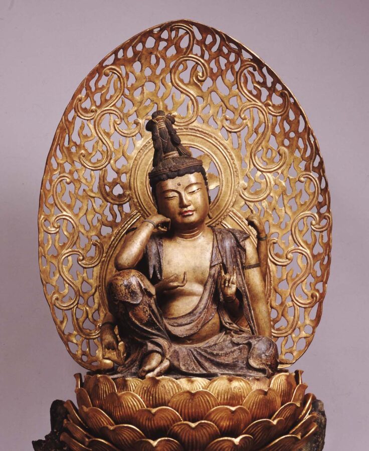 流】仏教美術 木彫特大如意輪観音 高70cm KY962 仏像 販売 龍祥-Ryusho-