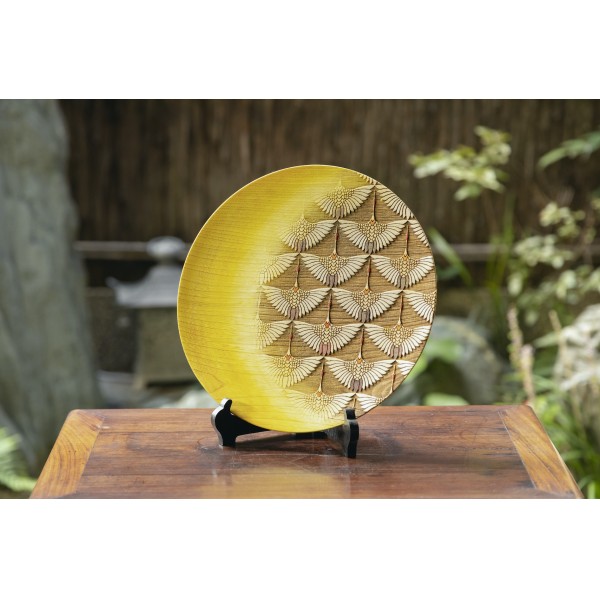 大皿】三日月と群鶴 | Sansai | 京ものさんぽ