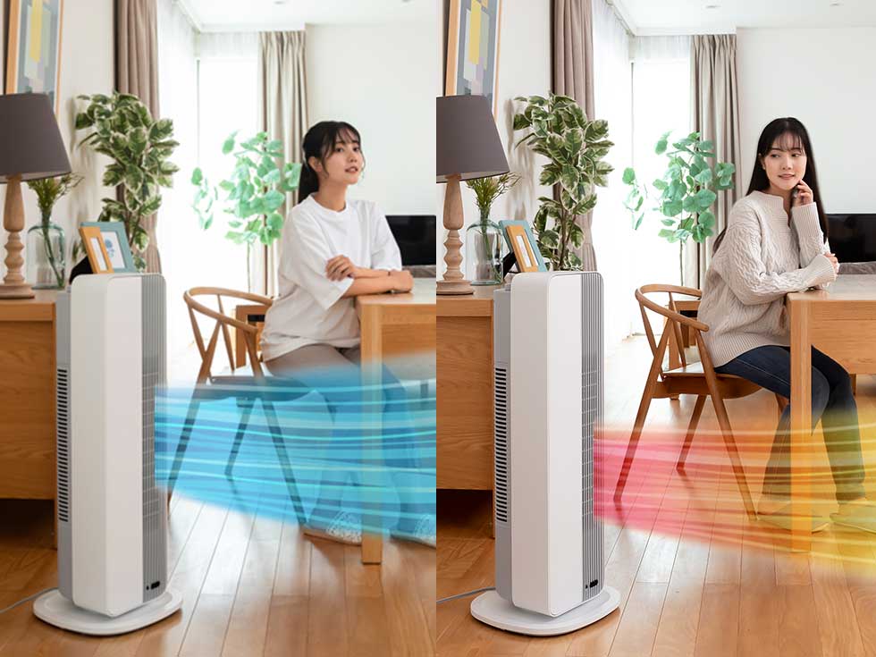 販売終了】ホット＆クールプレミアムタワーファンKHF-12234 | コイズミ