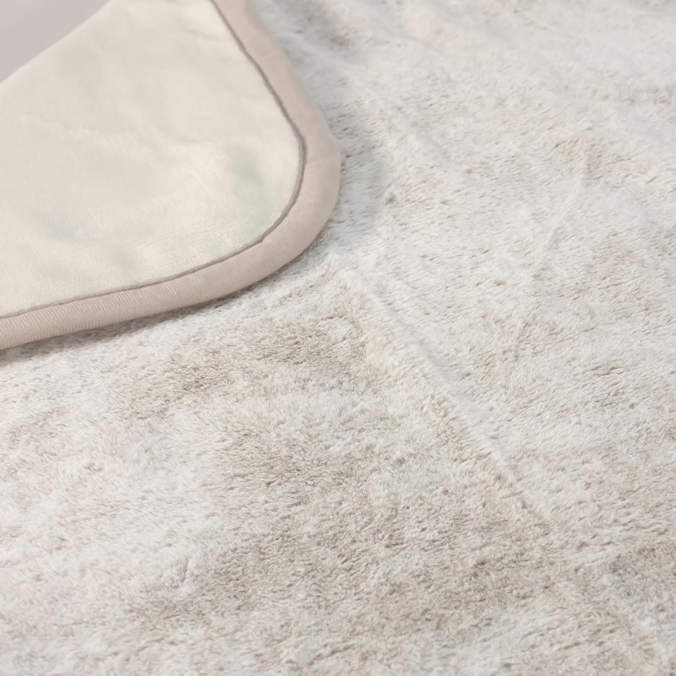 コイズミ ラビットファー 電気掛敷毛布 KDK-75241R 188×120cm