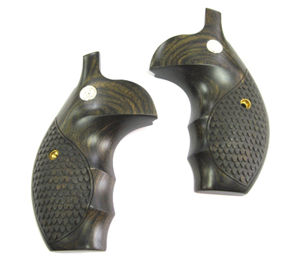 実物】S&W社純正 ラウンドバット Kフレーム 木製グリップ オーバー