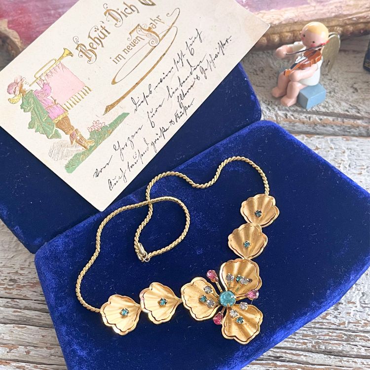 レア！！！イギリス ヴィンテージ MIRACLE社 大きなブローチ ネックレス