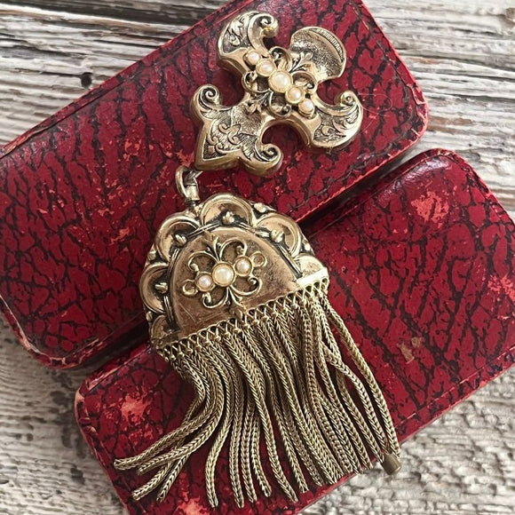 ブローチ】ヴィクトリアン ウォッチブローチ 懐中時計 20'sイギリス