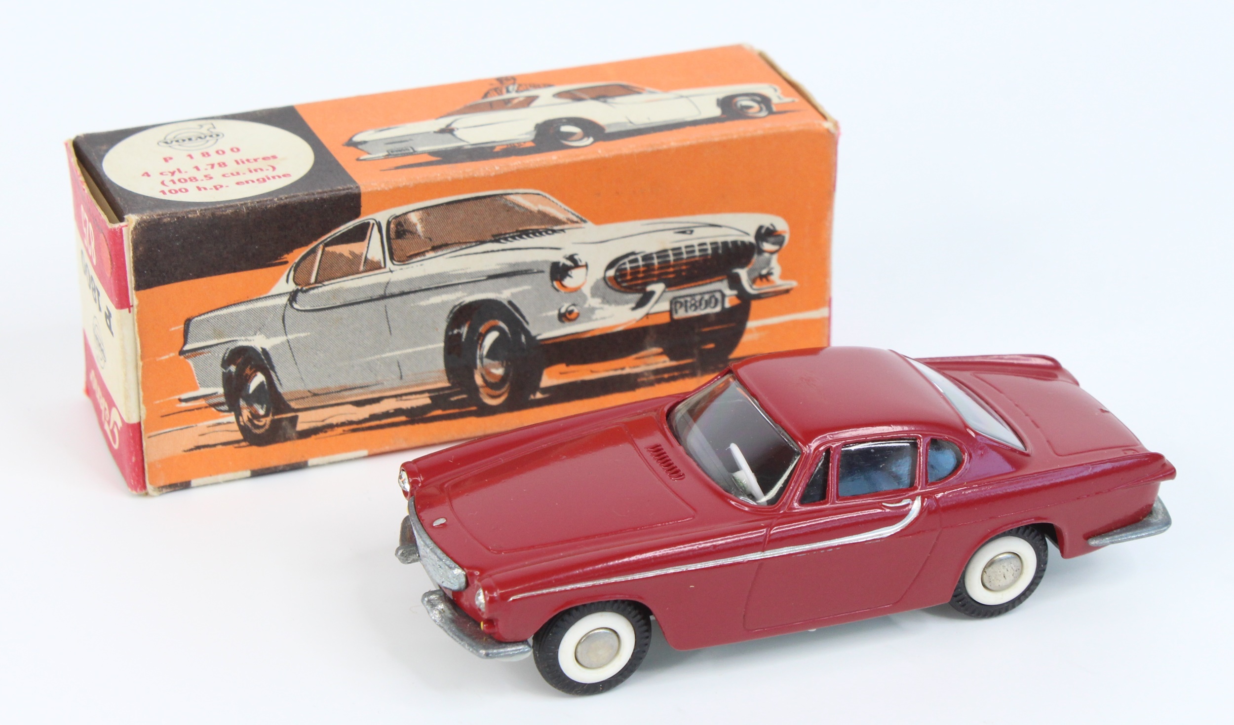 Lot 1052 - Tekno, 825, Volvo P1800, red body, blue