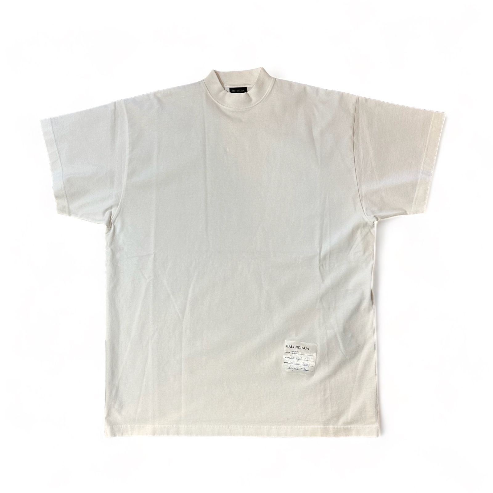 BALENCIAGA - Sample sticker Tシャツ オーバーサイズ / ホワイト