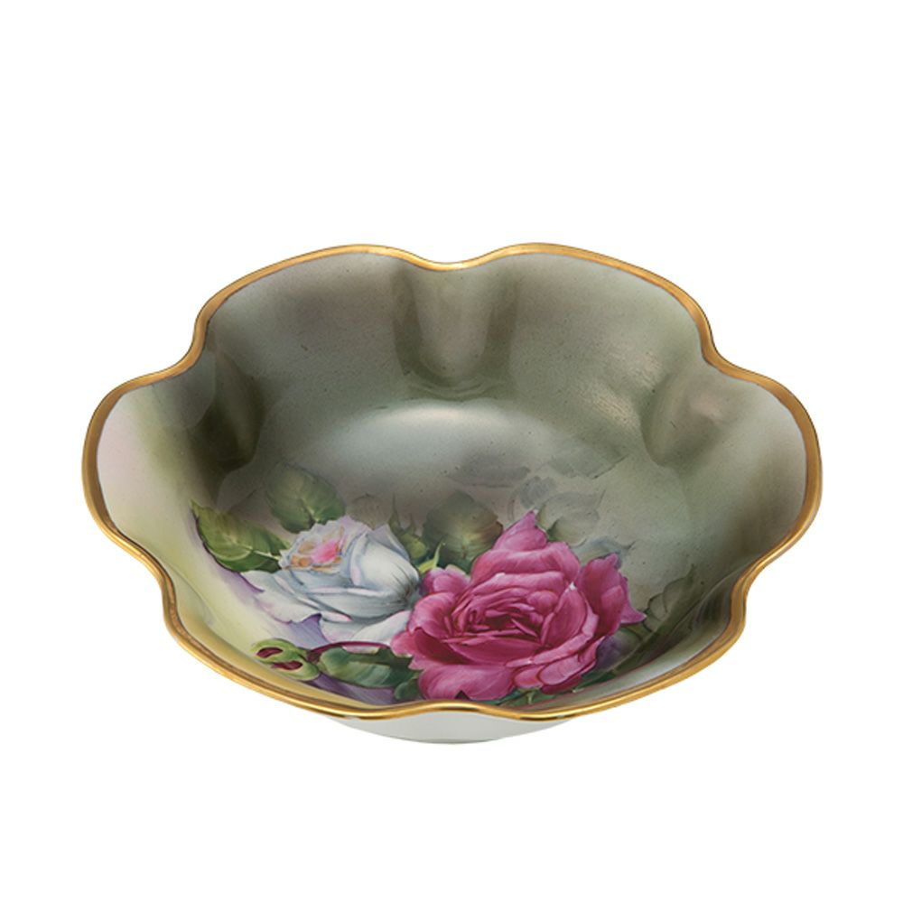 1点限り】オールドノリタケ アールデコ オレンジラスター彩 二口花瓶