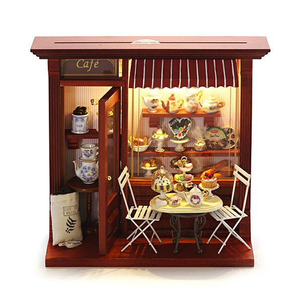 ロイター・ポーセリン テラス カフェ 102.794／9 ライト付 ミニチュア