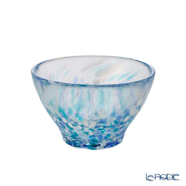 骨董 現代アート 北洋硝子 秋村実 作品 紫千巻 輪花碗 氷コップ 1客