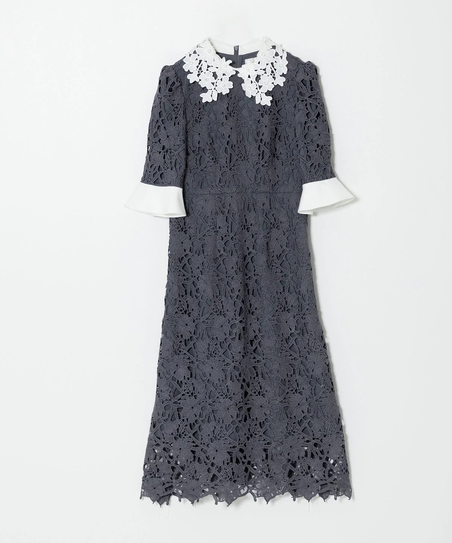 当日発送】花柄レースカラースパンコールAラインドレス/パーティー