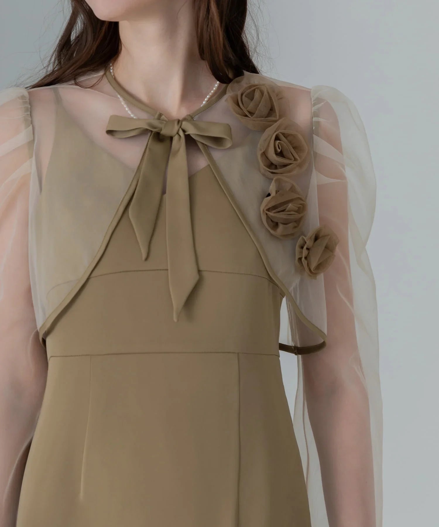 当日発送】ローズボレロシアースリーブIラインドレス/パーティードレス