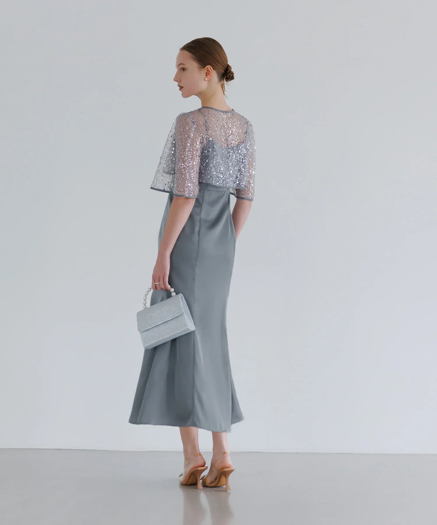 当日発送】スパンコールビジューボレロマーメイドワンピースドレス