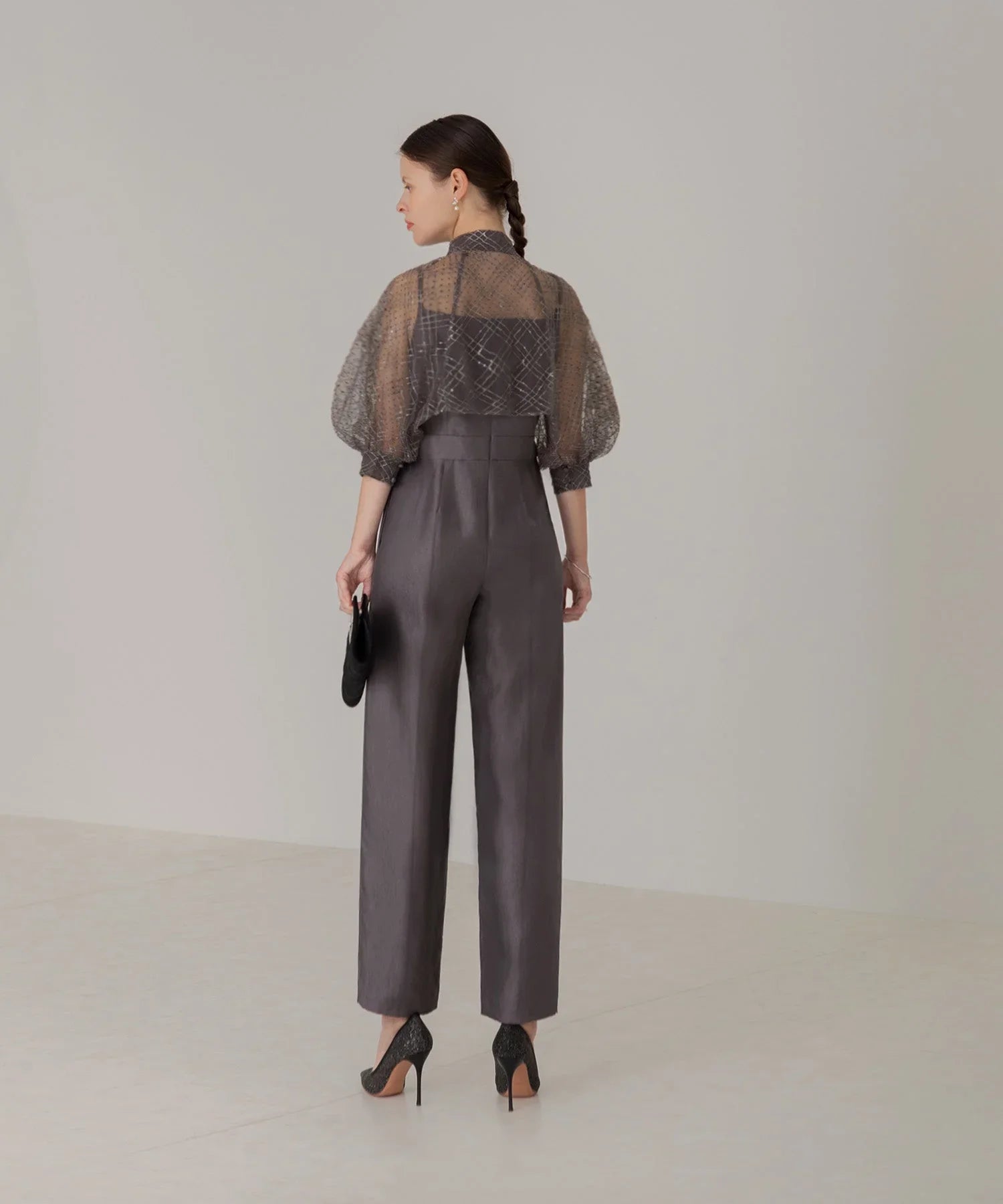 当日発送】ドットスパンコールリボンボレロオールインワンパンツ