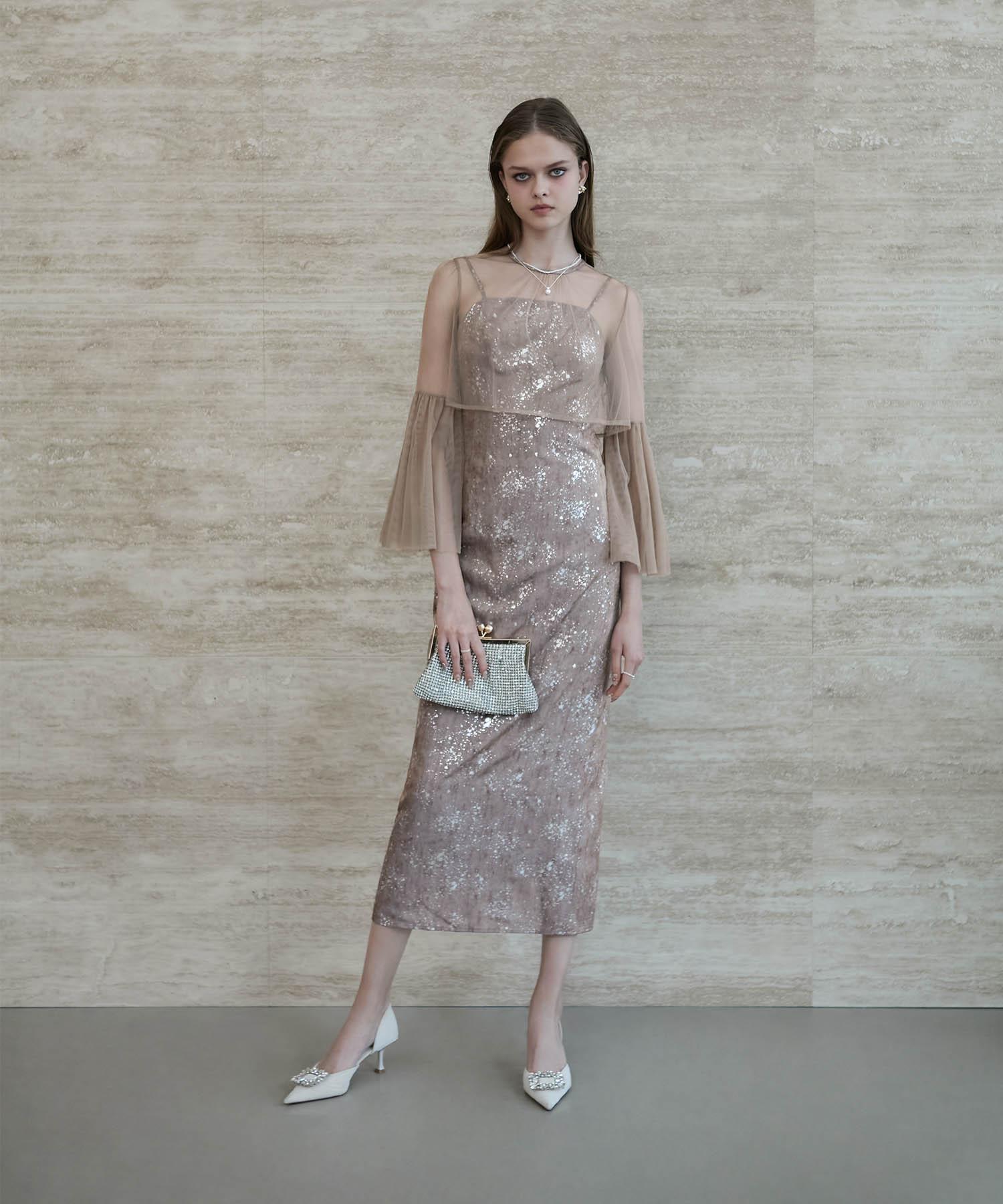 LEJA シアーベロアIラインワンピースドレス LEJA シアーベロアIライン