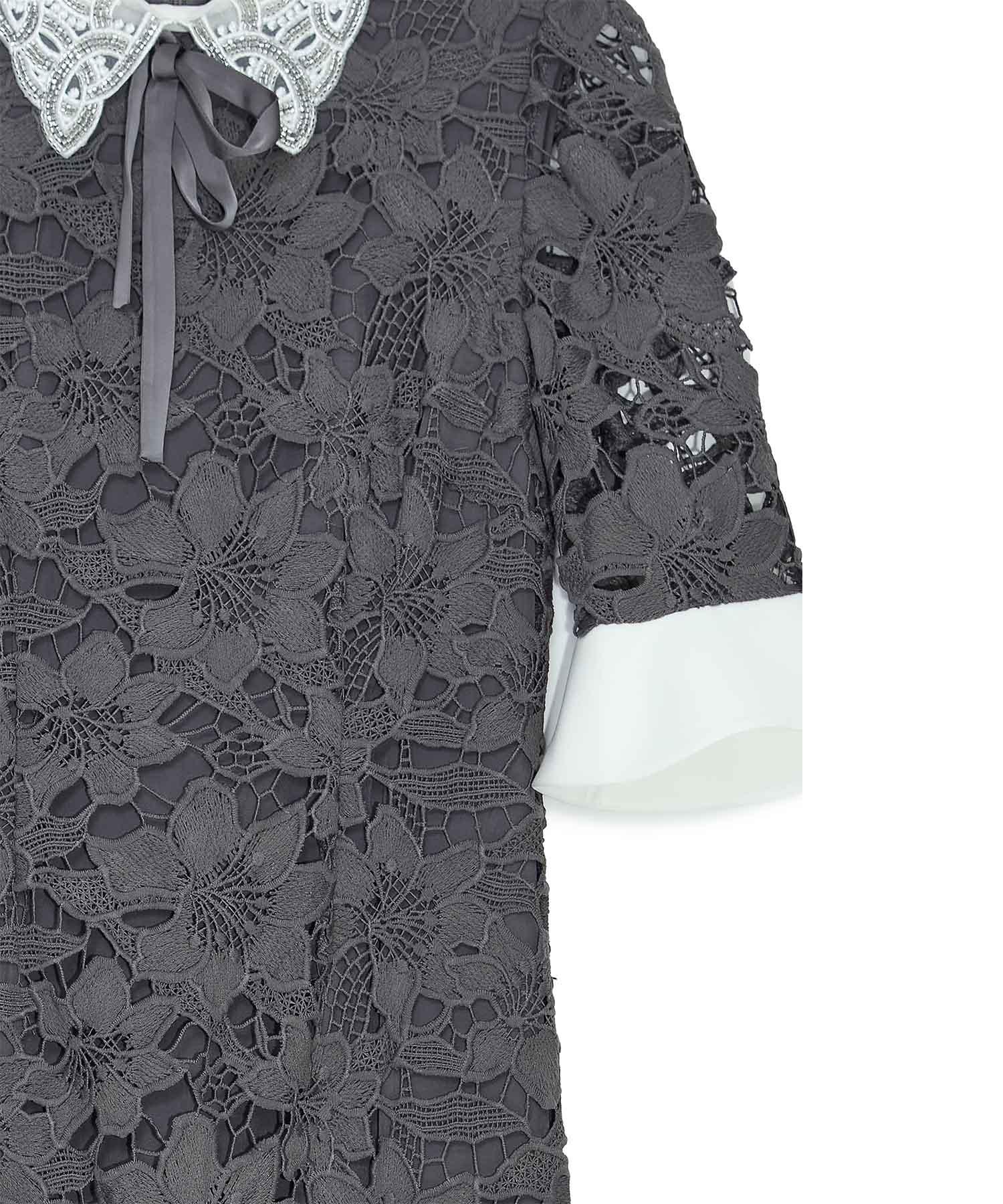 一部当日発送】パールカラーボウタイフラワーレースフィッシュテール