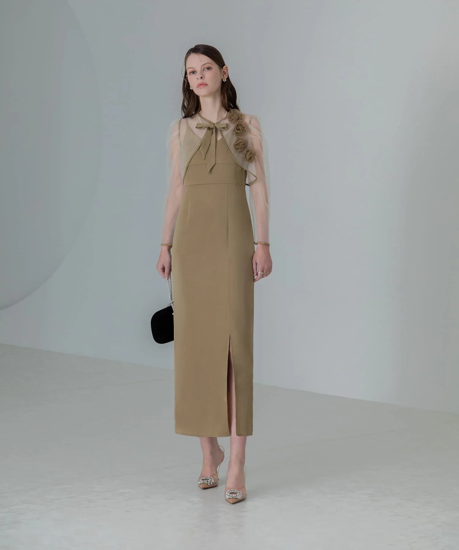 当日発送】ローズボレロシアースリーブIラインドレス/パーティードレス