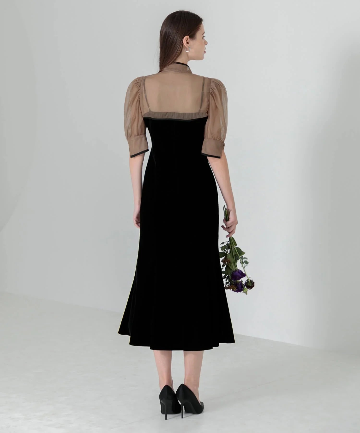 当日発送】花柄ボレロセットアップマーメイドドレス/パーティードレス